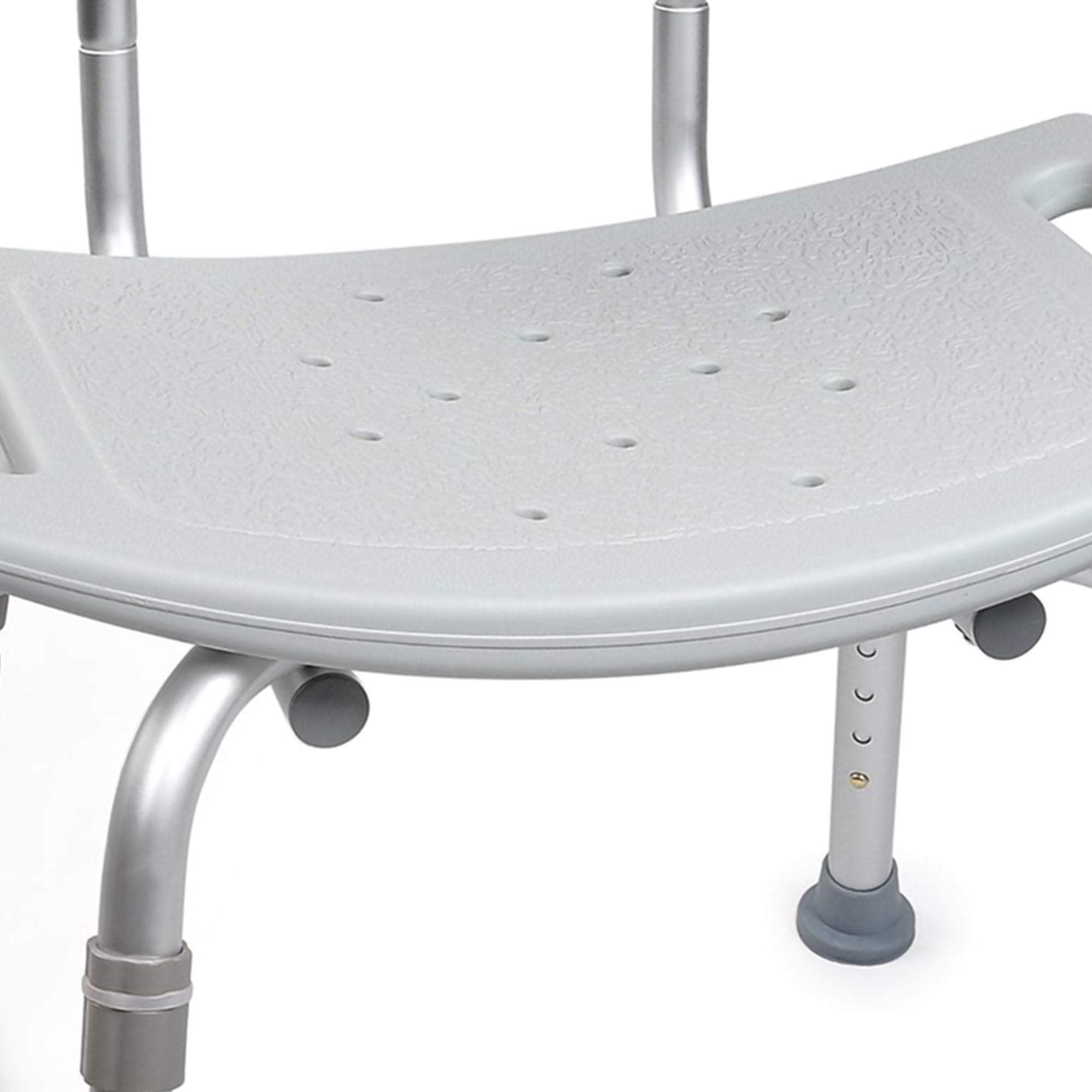McKesson Aluminum Bath Transfer Bench with Removable Back-Bath Bench McKesson Without Arms Aluminum Frame Removable Backrest 19-1/4 Inch Seat Width 300 lbs. Weight Capacity