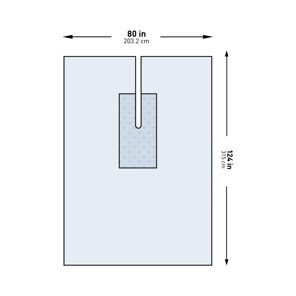 McKesson Sterile U-Drape with Split, 80 x 124 Inch - Textiles>Procedure Drapes and Sheets>Drape Sheets - McKesson Brand