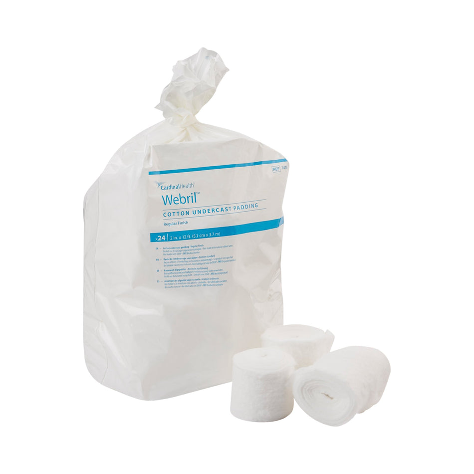 Webril Undercast Cotton Cast Padding, nonsterile, White, 2 Inch x 4 Yard-Cast Padding Undercast Webril 2 Inch X 4 Yard Cotton NonSterile