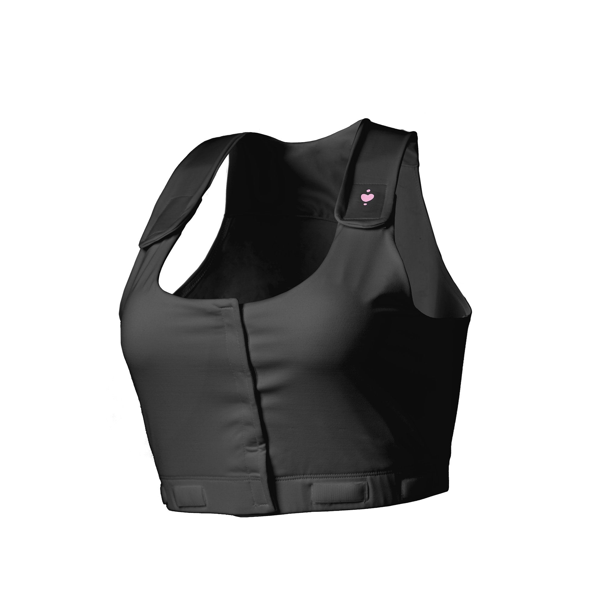 Larissa Post-Surgical Bra, Black, X-Small-Post-Surgical Bra Larissa Black X-Small 28 Inch