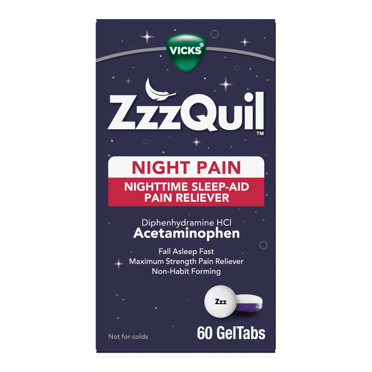 Vicks ZzzQuil Night Pain GelTabs-Sleep Aid Vicks Night Geltab