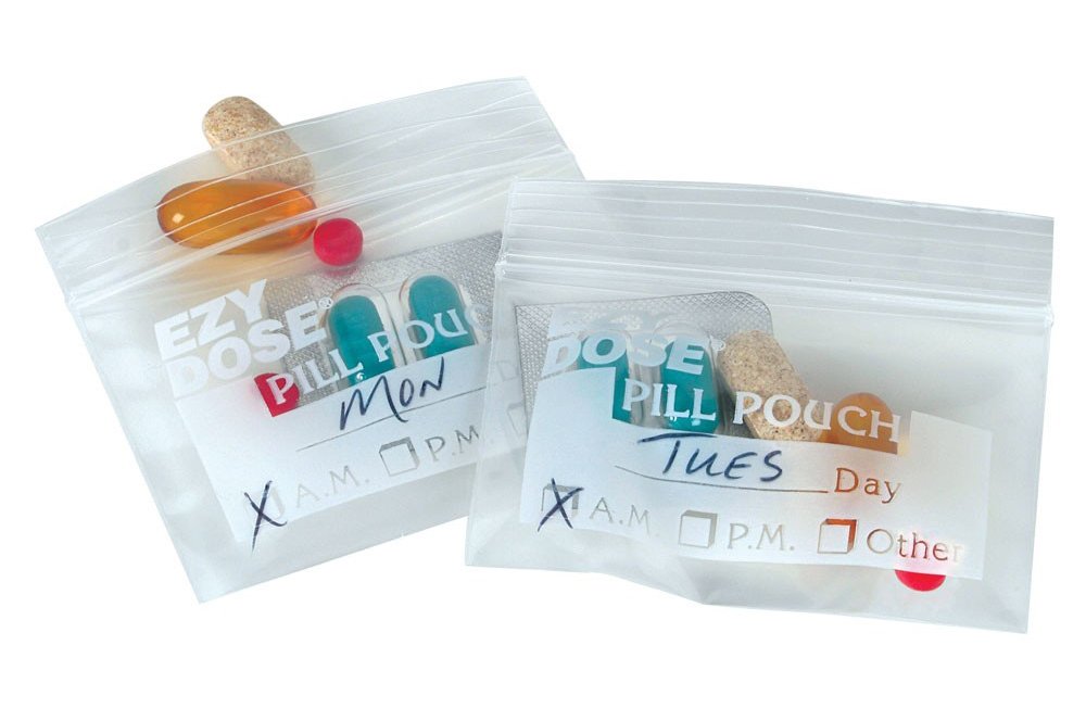 Ezy Dose Pocket-Size Pill Pouch-Pill Pouch Ezy Dose Pocket-Size 1 Day 2 Dose