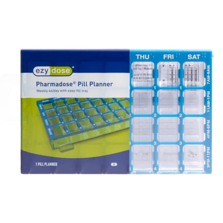 Pharmadose Locking Pill Planner 7-Day, Four Times a Day Pill Organizer-Pill Organizer Pharmadose Locking Pill Planner Small 7 Day 4 Dose