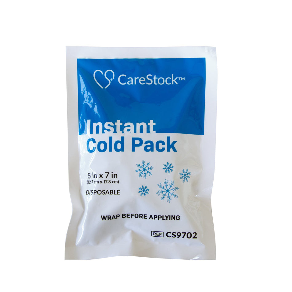 CareStock� Instant Cold Pack, 5 x 7 Inch-Instant Cold Pack CareStock General Purpose 5 X 7 Inch Plastic / Calcium Ammonium Nitrate / Water Disposable