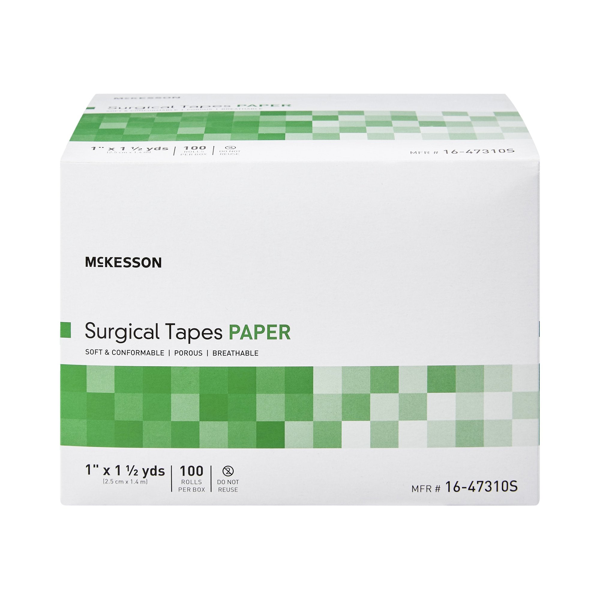 McKesson Paper Medical Tape, 1 Inch x 1-1/2 Yard, White-Medical Tape McKesson White 1 Inch X 1-1/2 Yard Paper NonSterile