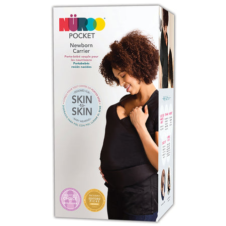 NuRoo Pocket Short Sleeve Pocket Baby Carrier, Black, Medium-Baby Carrier Shirt NuRoo Pocket Medium Black Short Sleeve Female