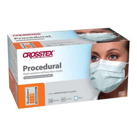 Crosstex Procedure Mask-Procedure Mask ASTM Level 2 earloops One Size Fits Most