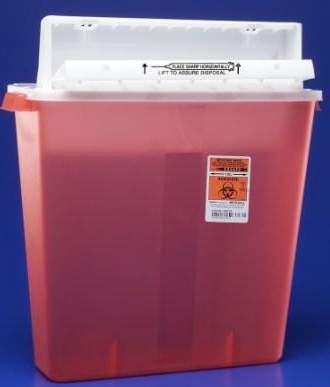 SharpStar™ In-Room™ Multi-purpose Sharps Container, 4 Gallon, 18½ x 16½ x 6 Inch - Needles and Syringes>Sharps Collectors>...