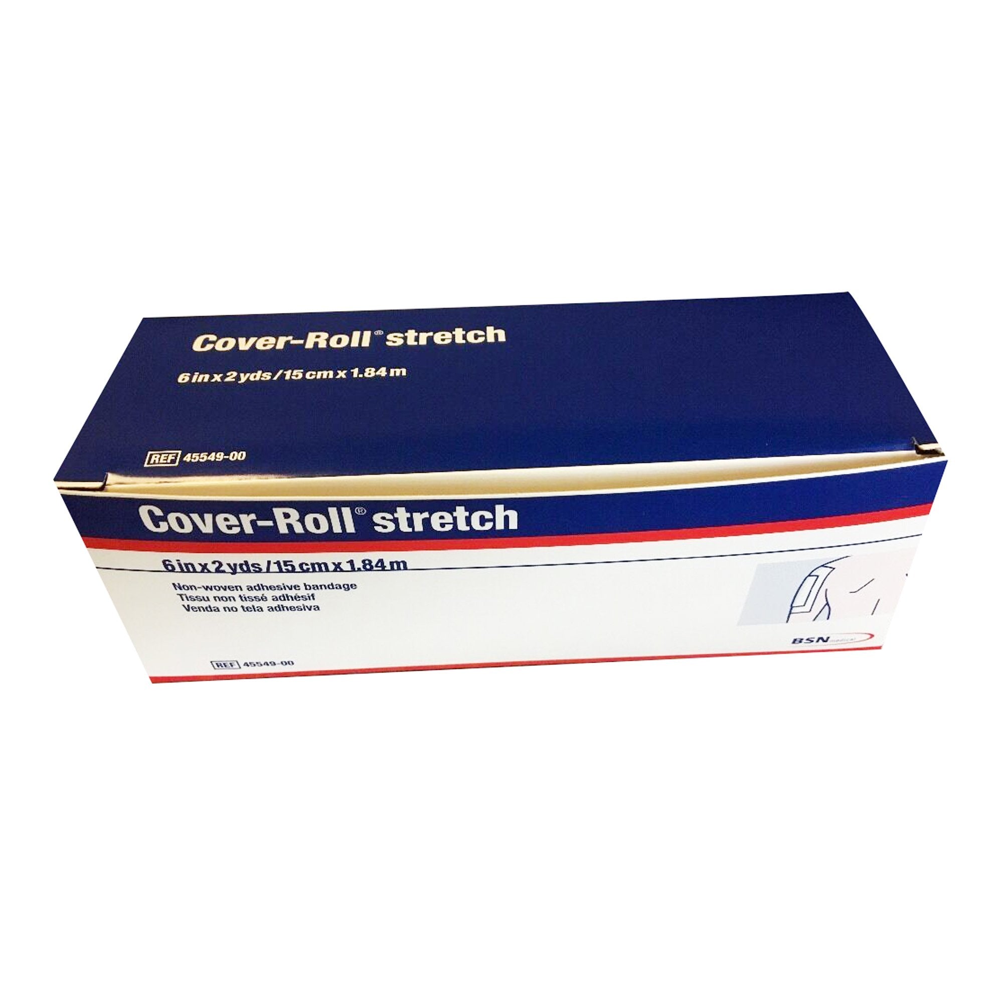 Cover-Roll Stretch Dressing Retention Tape with Liner, 6 Inch x 2 Yard, White-Dressing Retention Tape with Liner Cover-Roll Stretch White 6 Inch X 2 Yard Nonwoven Polyester NonSterile