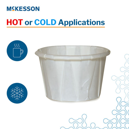 McKesson White Paper Soufflé Cup, 1-ounce Capacity - Utensils>Drinking Utensils - McKesson Brand