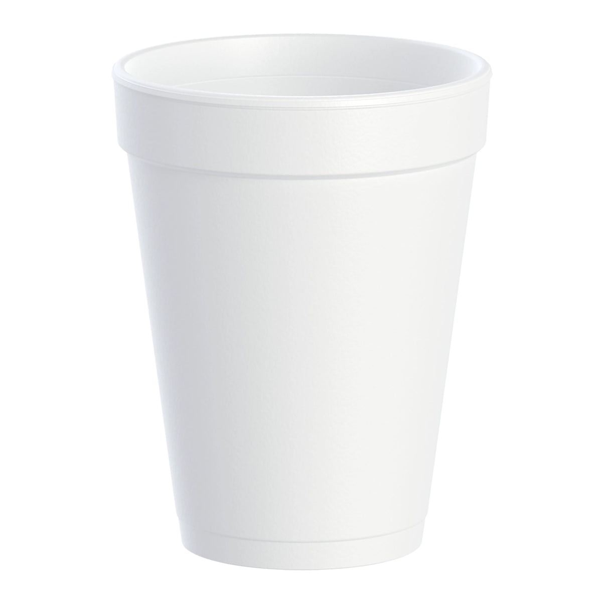 Dart Drinking Cup, White, Styrofoam, Disposable, 14 ounce-Insulated Drinking Cup Dart 14 oz. White Styrofoam Disposable