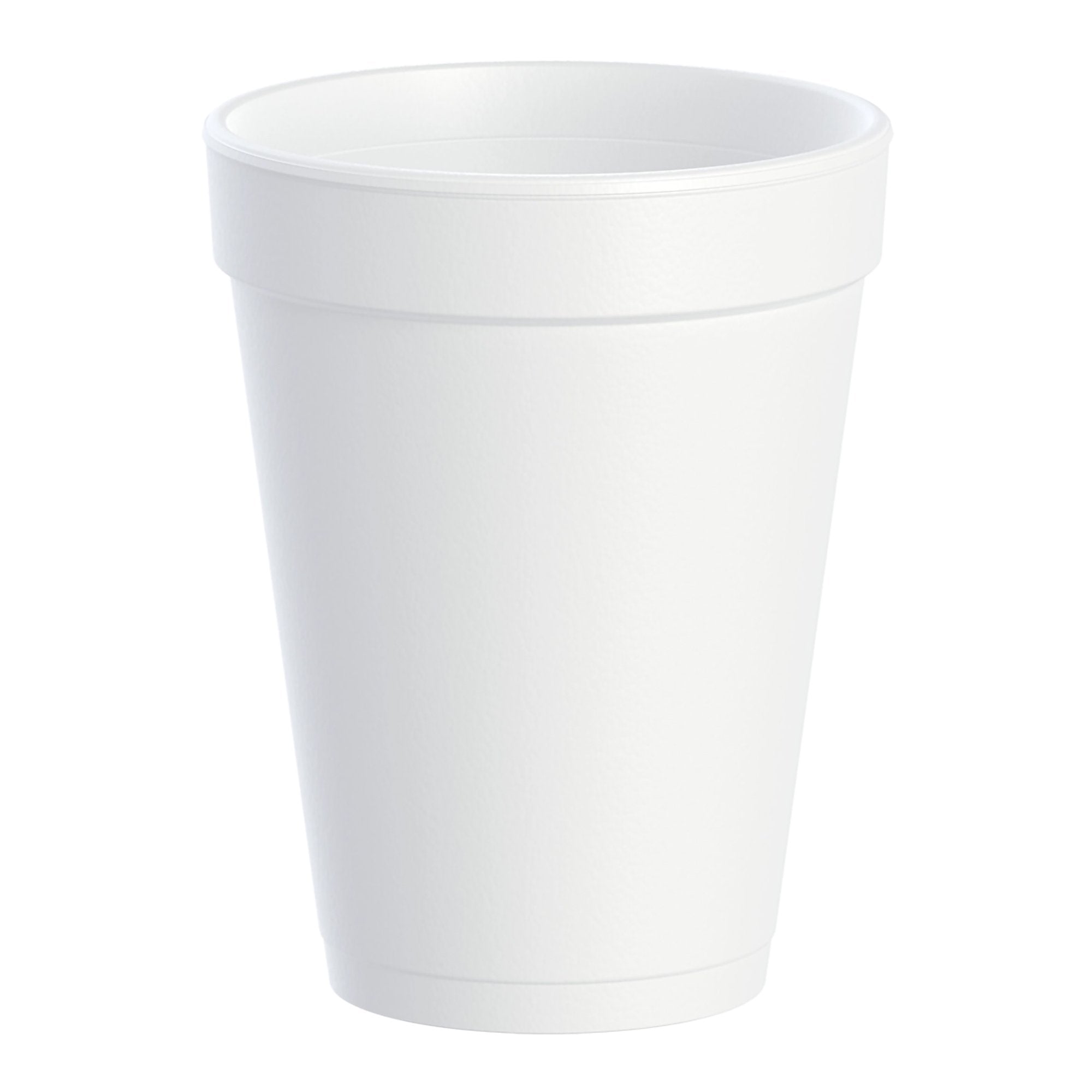 Dart Drinking Cup, White, Styrofoam, Disposable, 14 ounce-Insulated Drinking Cup Dart 14 oz. White Styrofoam Disposable