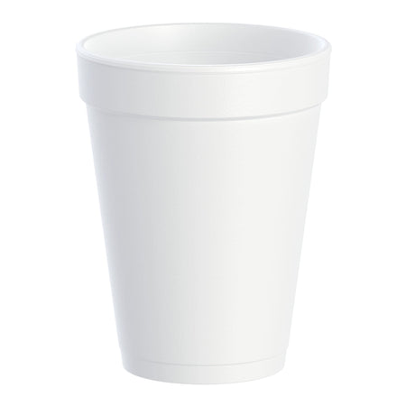 Dart Drinking Cup, White, Styrofoam, Disposable, 14 ounce-Insulated Drinking Cup Dart 14 oz. White Styrofoam Disposable