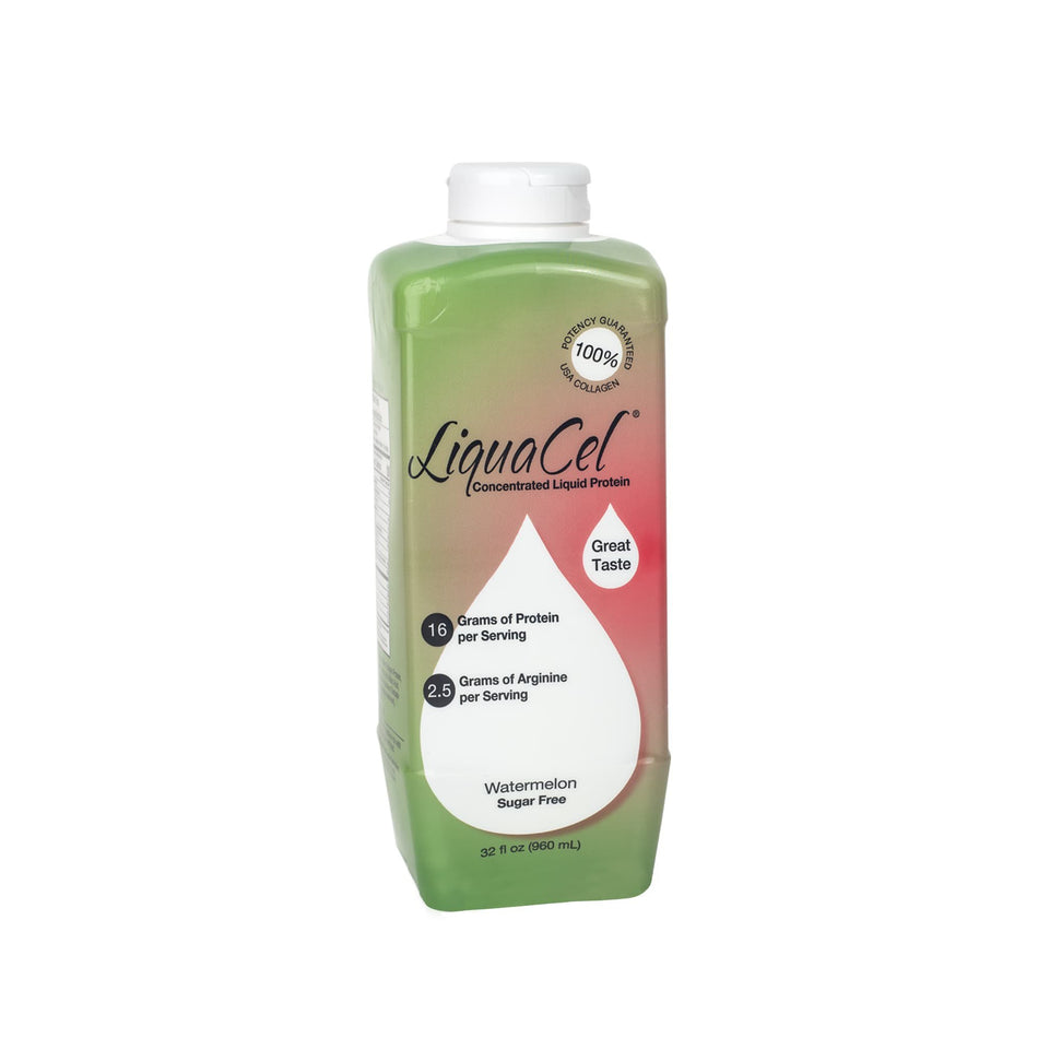 LiquaCel Watermelon Concentrated Liquid Protein, 32-ounce bottle-Oral Supplement LiquaCel Watermelon Flavor Liquid 32 oz. Bottle