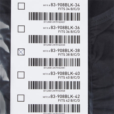 McKesson Surgi-Bra� II, 38 Inch, Black-Post-Surgical Bra McKesson Black 38 Inch