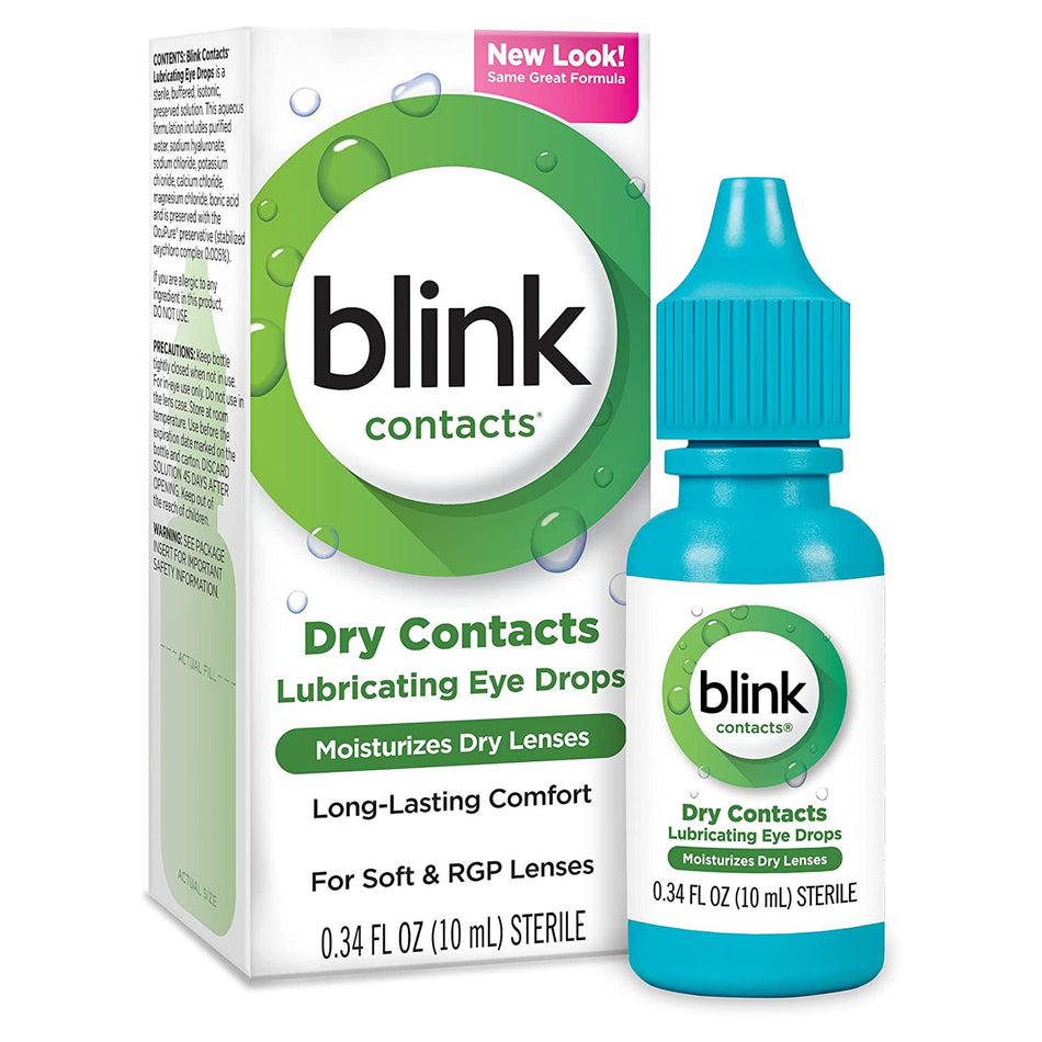 Blink Contacts Purified Water / Sodium Chloride Contact Lens Solution, 0.34 oz.-Contact Lens Solution Blink Contacts 0.34 oz. Solution