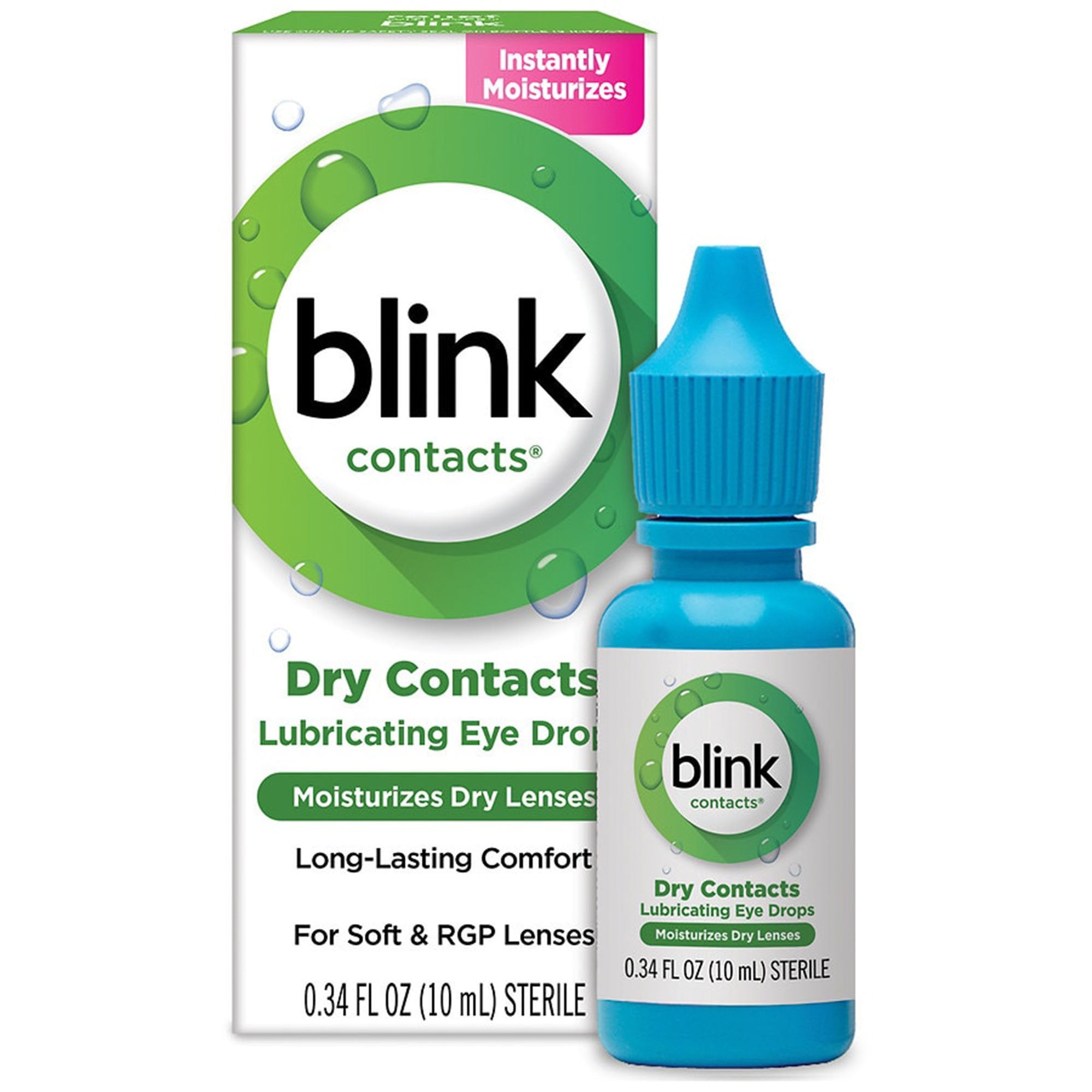 Blink Contacts Purified Water / Sodium Chloride Contact Lens Solution, 0.34 oz.-Contact Lens Solution Blink Contacts 0.34 oz. Solution