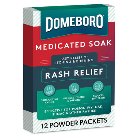 Domeboro Aluminum Acetate Rash Relief-Itch Relief Domeboro Rash Relief 952 mg - 1347 mg Strength Powder 2.2 Grams Individual Packet