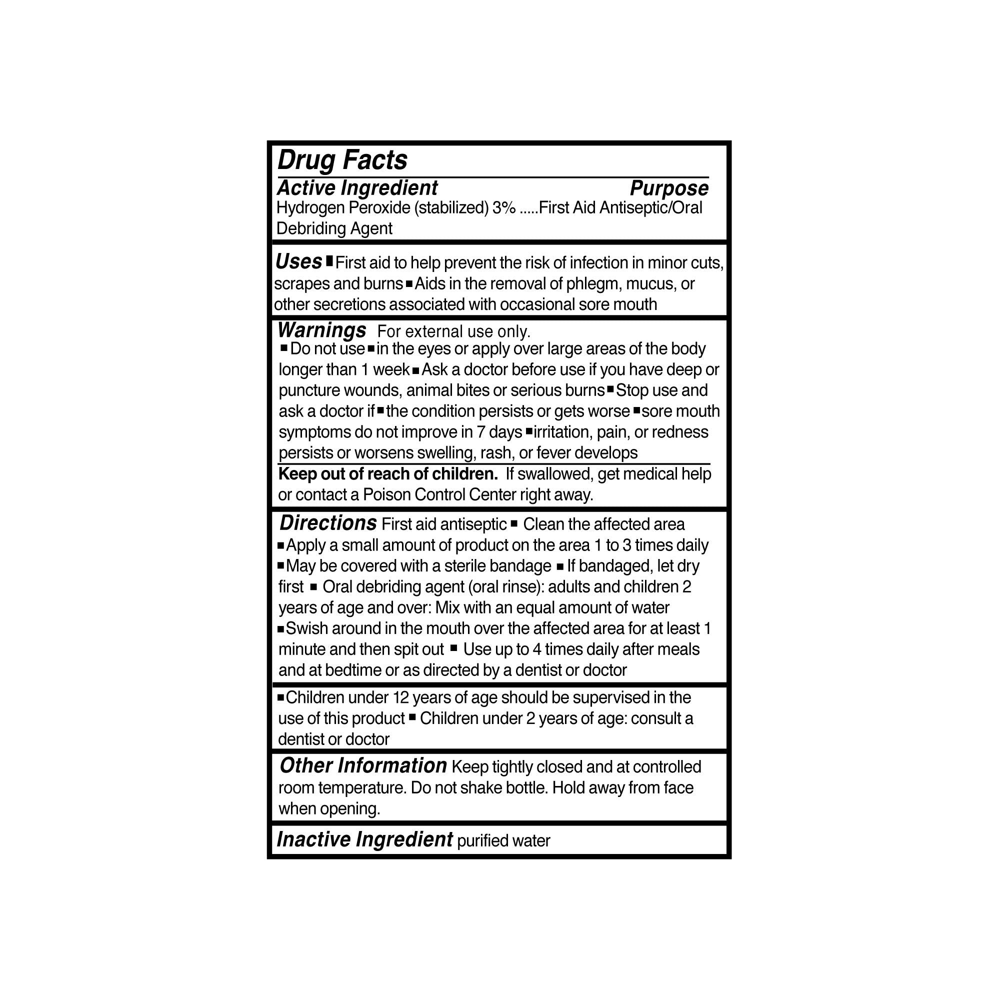McKesson Hydrogen Peroxide Antiseptic, 4 oz. Bottle-Antiseptic McKesson Brand Topical Liquid 4 oz. Bottle