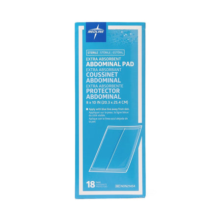 Medline Sterile Abdominal Pad, 8 x 10 Inch-Abdominal Pad Medline 8 X 10 Inch Sterile 1 per Pack