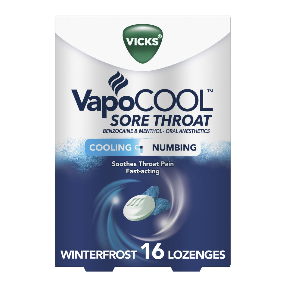 Vicks VapoCool Sore Throat Lozenges Winterfrost - Pharmaceuticals>Over the Counter>Cough and Cold Relief - Procter & Gamble
