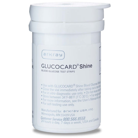 Glucocard Shine Blood Glucose Test Strip-Blood Glucose Test Strips Glucocard Shine 50 Strips per Pack