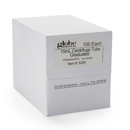 Globe Scientific Centrifuge Tube, Without Closure, 15 mL, 16.6 x 120 mm