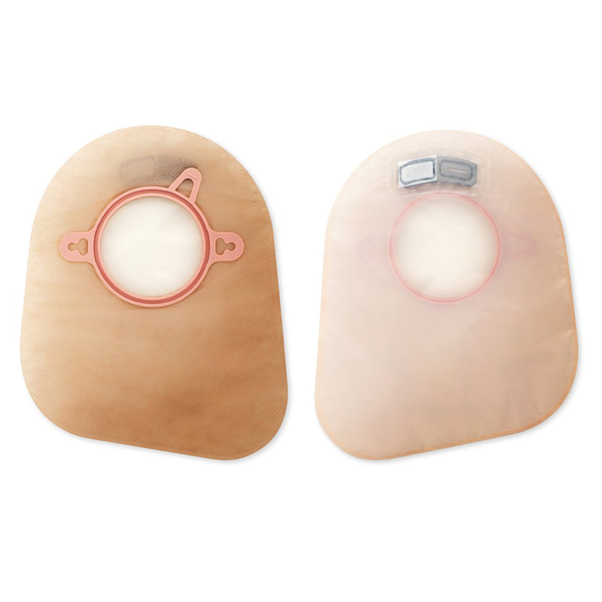 New Image Two-Piece Closed End Beige Filtered Ostomy Pouch, 7 Inch Length, 1 Inch Flange-Ostomy Pouch New Image Two-Piece System 7 Inch Length Closed End