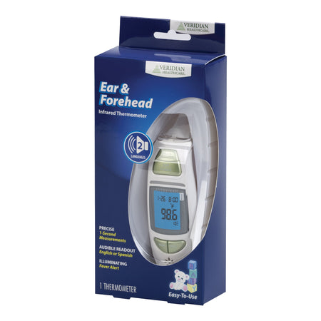 Veridian Infrared Thermometer, Tympanic Ear Digital Talking Thermometer-Non-Contact Skin Surface Thermometer Veridian Infrared Skin Probe Handheld