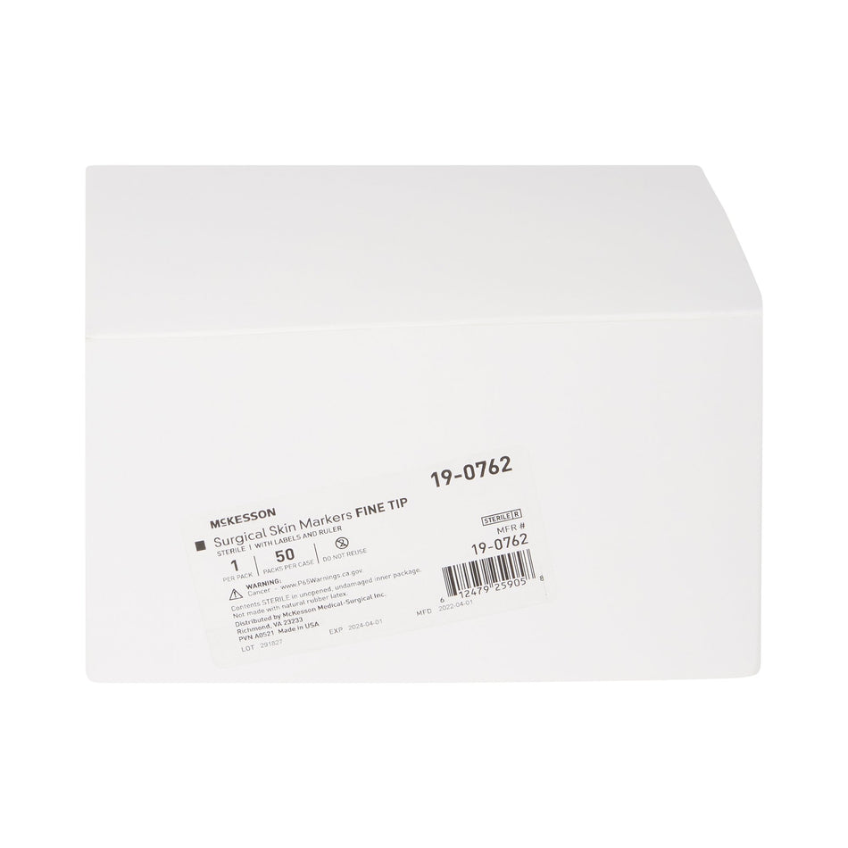 Skin Marker with Ruler and Labels McKesson Gentian Violet Ink Sterile Full Size Fine Tip - Instruments>Skin Markers - McKe...