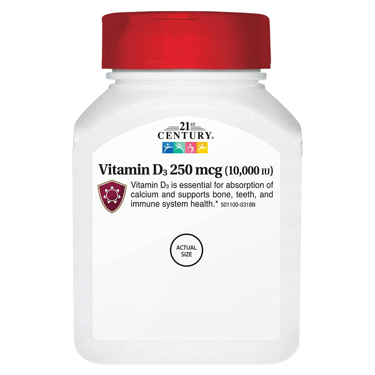 21st Century Vitamin D-3 Supplement-"Vitamin Supplement 21st Century Vitamin D 2,000 IU Strength Tablet 110 per Bottle"