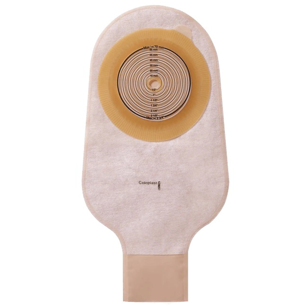 Assura Flat MAXI One-Piece Drainable Ostomy Pouch, 12-Inch Length, 15-33 mm Stoma-Ostomy Pouch Assura One-Piece System 12 Inch Length Trim To Fit 15-33 mm Stoma Drainable