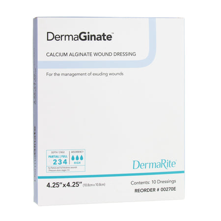 DermaGinate Alginate Dressing, 4-1/4 x 4-1/4 Inch-Alginate Dressing DermaGinate 4-1/4 X 4-1/4 Inch Square
