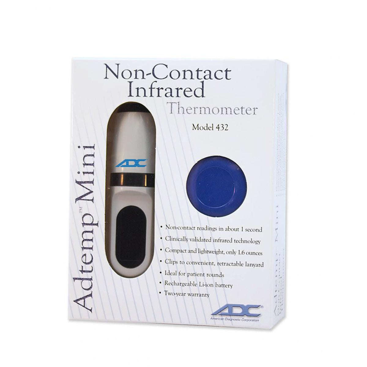 AdTemp Mini Non-Contact Thermometer-Non-Contact Skin Surface Thermometer Adtemp Infrared Skin Probe Handheld