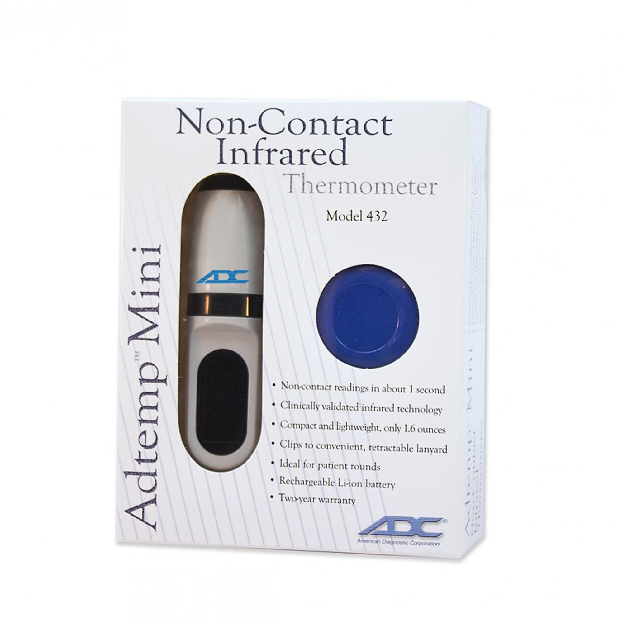 AdTemp Mini Non-Contact Thermometer-Non-Contact Skin Surface Thermometer Adtemp Infrared Skin Probe Handheld