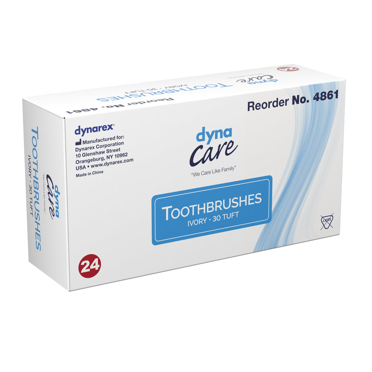 dynarex Toothbrush-Toothbrush Dynarex White Adult Soft