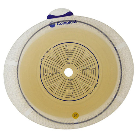 SenSura Flex Xpro Ostomy Barrier With 70 mm Stoma Opening-"Ostomy Barrier SenSura Flex Xpro Trim to Fit, Standard Wear Double Layer Adhesive 70 mm Flange Yellow Code System 3/8 to 2-3/4 Inch Opening"