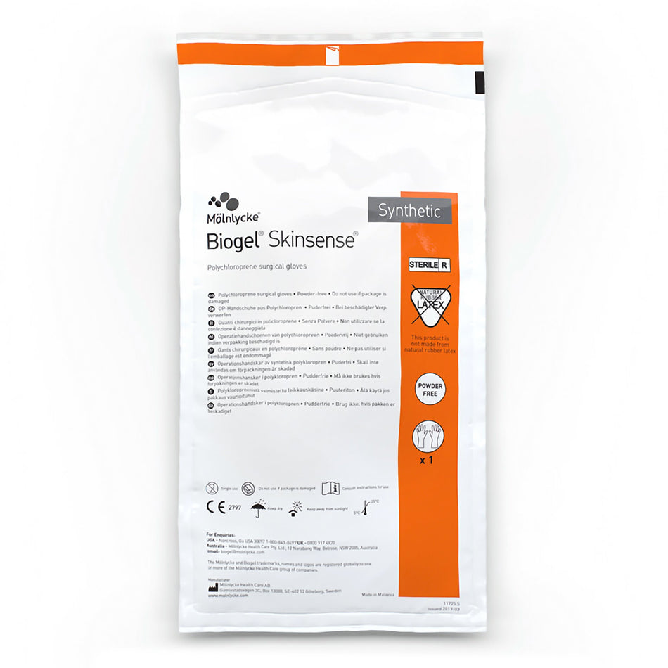 Biogel Skinsense Polyisoprene Surgical Glove, Size 6, Straw Color-Surgical Glove Biogel Skinsense Size 6 Sterile Polyisoprene Standard Cuff Length Micro-Textured Straw Not Chemo Approved