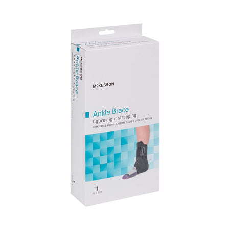 McKesson Low Profile Open Heel Open Toe Ankle Brace, Large-Ankle Brace McKesson Large Lace-Up / Figure-8 Strap / Hook and Loop Closure Foot