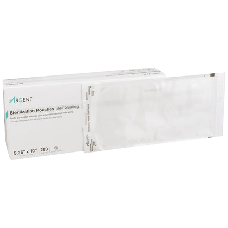 McKesson Argent Sure-Check Sterilization Pouch, 5-1/4 x 10 Inch-Sterilization Pouch McKesson Argent Sure-Check Ethylene Oxide (EO) Gas / Steam 5-1/4 X 10 Inch Transparent / Blue Self Seal Paper / Film