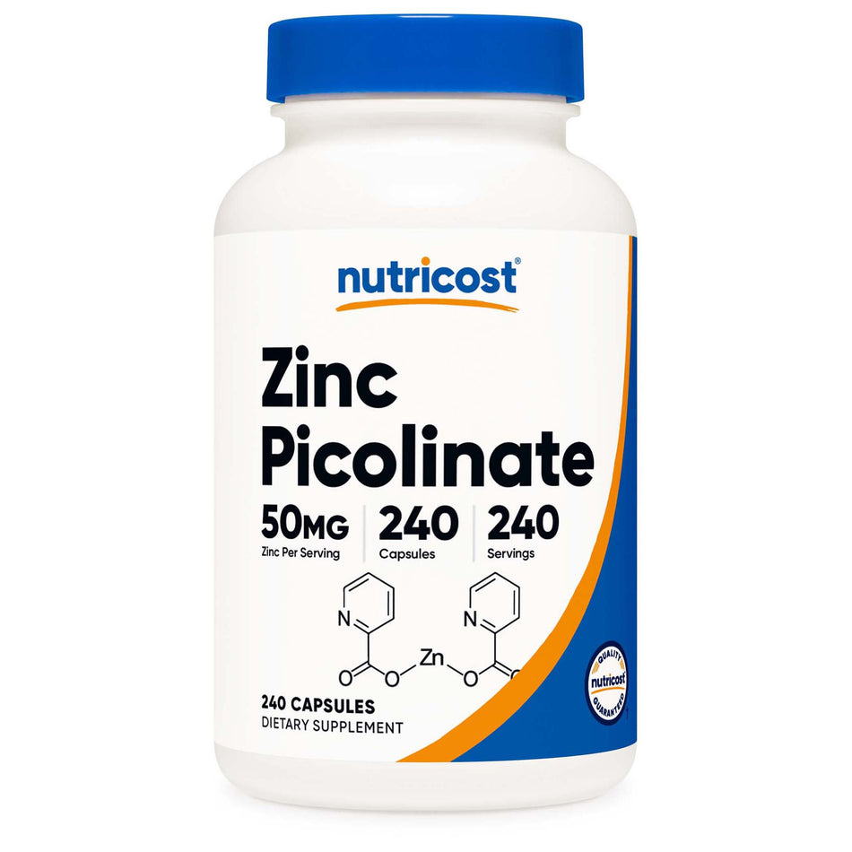 Dietary Supplement nutricost® Zinc Picolinate 50 mg Strength Capsule 240 Per Bottle - Pharmaceuticals>Over the Counter>Non...