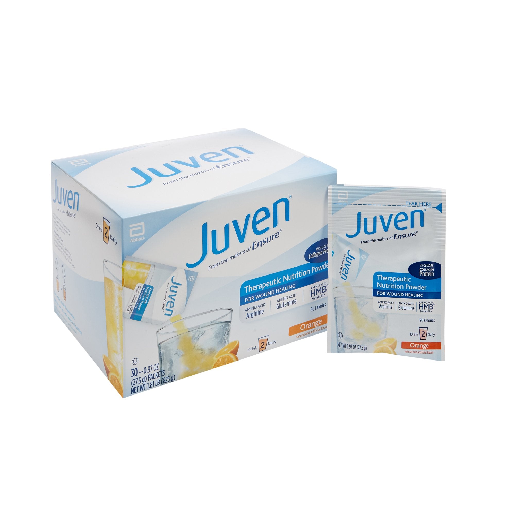 Juven Orange Arginine/Glutamine Therapeutic Nutrition Powder, 0.97-ounce Packet Powder-Oral Supplement Juven Orange Flavor Powder 0.97 oz. Individual Packet