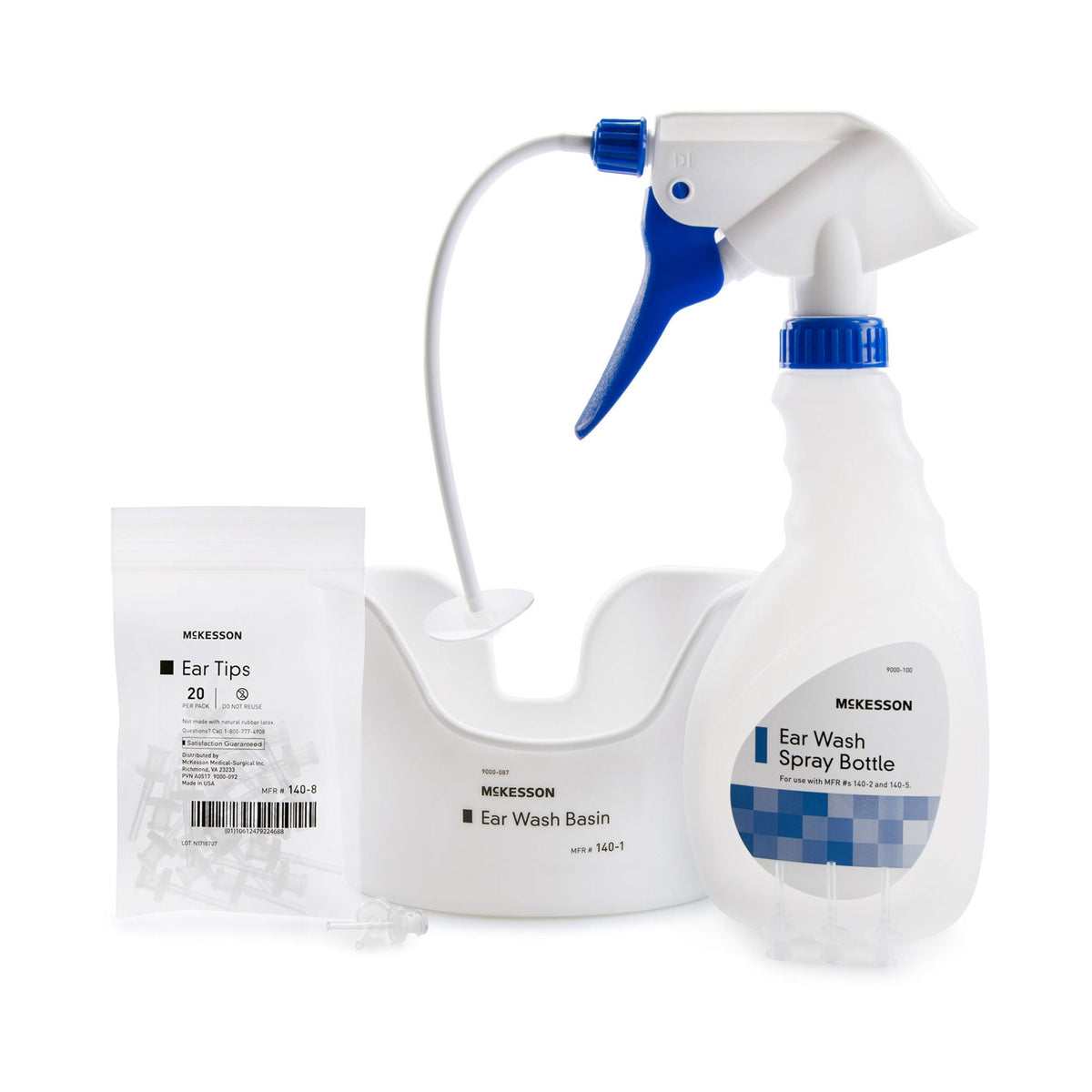 McKesson Ear Wash System Kit Spray Bottle with Flexible Tube and 23 Ear Tips - Personal Hygiene>Ear Wash Systems - McKesso...