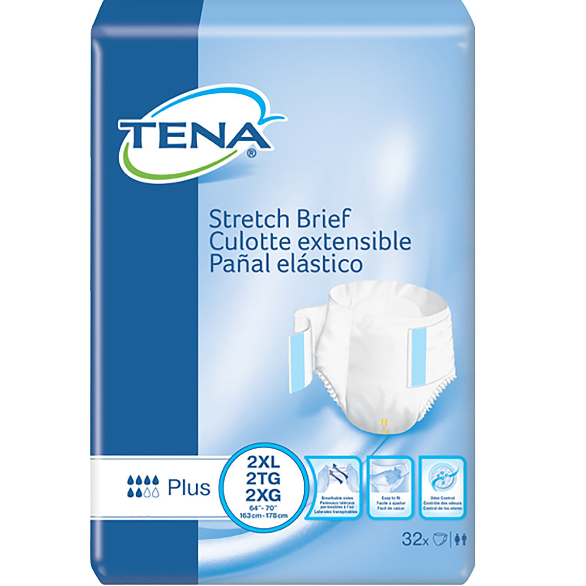 Tena® Stretch™ Plus Incontinence Brief, 2X-Large - Incontinence>Adult Briefs and Protective Undergarments - Essity HMS Nor...