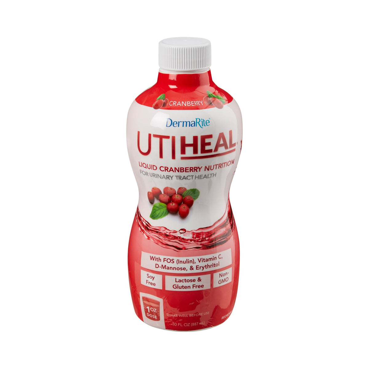 UTIHeal Liquid Cranberry Nutrition for Urinary Tract Health, 30-ounce bottle-Oral Supplement UTIHeal Cranberry Flavor Liquid 30 oz. Bottle