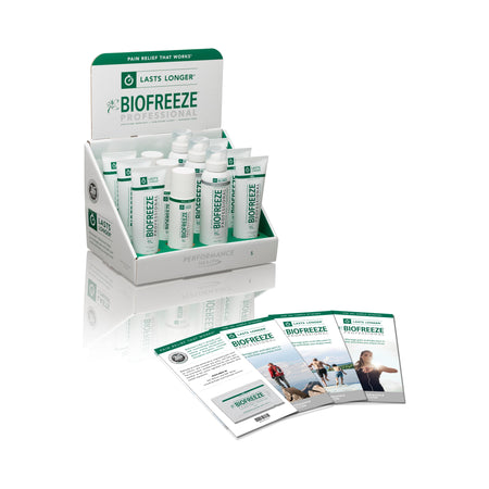 Biofreeze Professional Counter Display Menthol Topical Pain Relief-Topical Pain Relief Biofreeze Professional Counter Display 3.5% Strength Menthol Topical Gel 12 per Box