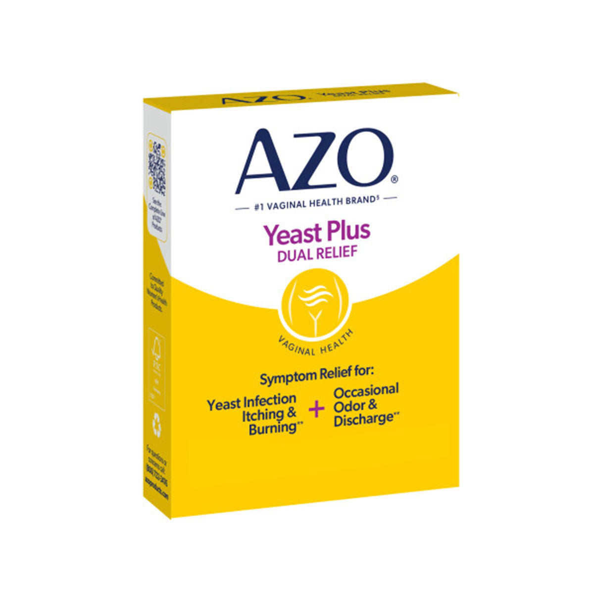 AZO® Yeast Plus Dual Relief for Yeast Infection Itching and Burning