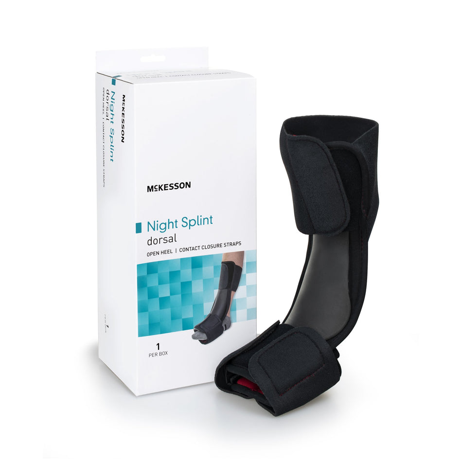 McKesson Low Profile Dorsal Night Splint, Small / Medium-Dorsal Night Splint McKesson Small / Medium Hook and Loop Closure Male 4 to 8-1/2 / Female 5 to 9-1/2 Foot