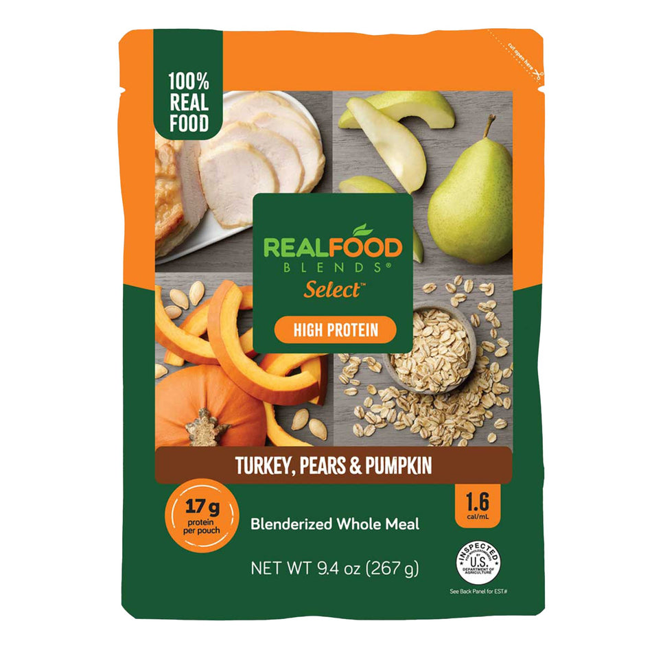 Tube Feeding Formula Real Food Blends® Select™ Turkey / Pears / Pumpkin Puree 9.4 oz. Pouch - Nutritionals and Feeding Sup...