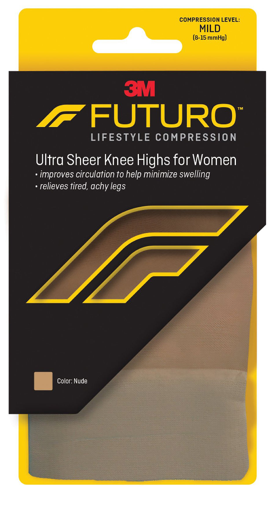 3M Futuro Compression Pantyhose, Large, Nude-Compression Stocking 3M Futuro Knee High Large Nude Closed Toe